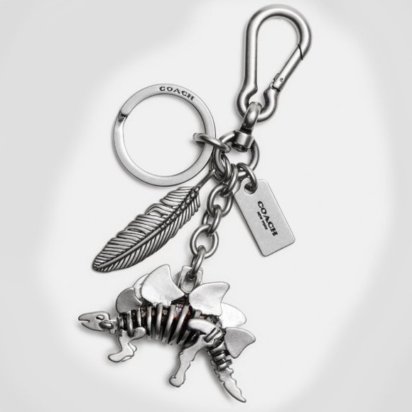 Coach NWOT WITH GIFT BOX Steggy Dinosaur Bag Charm Metal RARE! - Picture 2 of 5